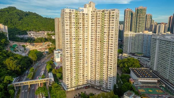 міський пейзаж маєтку По Лам, TKO Гонконг, 20 липня 2023 року - Фото, зображення