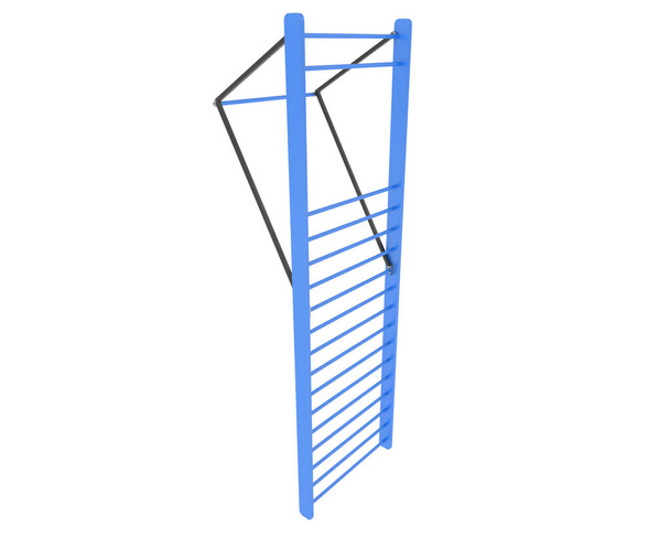 Escada de Bares de Parede de Ginástica. ilustração de renderização 3d - Foto, Imagem