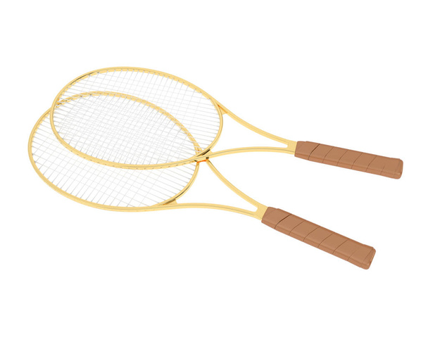 Raquettes de tennis isolées sur fond blanc
 - Photo, image