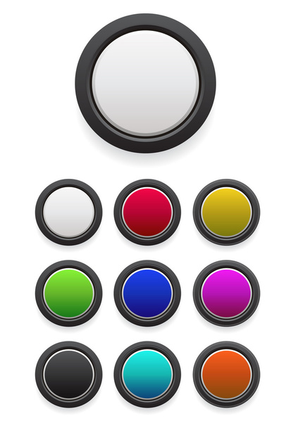 Blank black buttons - Vector, Image