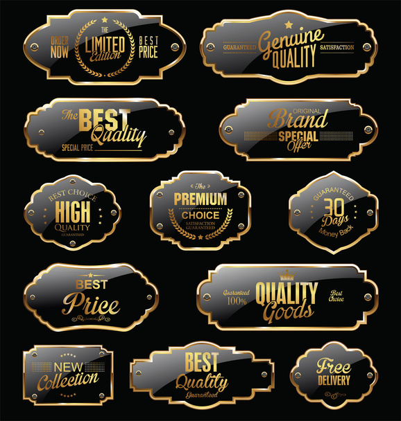 Premium quality golden collection - Vecteur, image