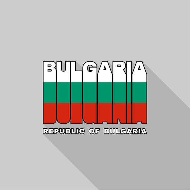 Bulgaria flag typography, t-shirt graphics - Vector, Image