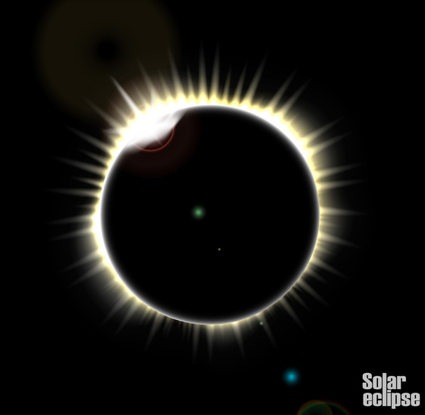 Solar eclipse - Vector, Image