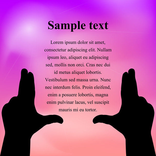 Frame from fingers, hands - Vector, Image