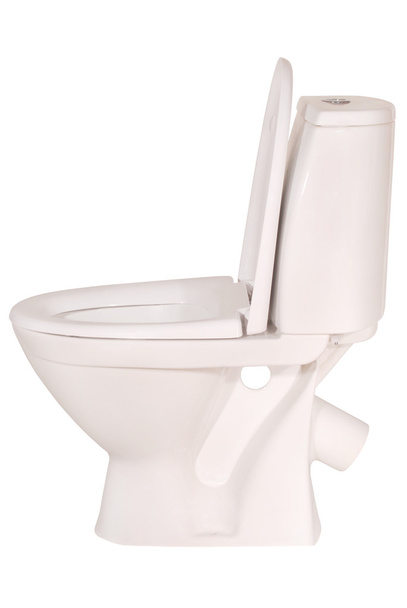White toilet bowl  (Clipping path) - Φωτογραφία, εικόνα