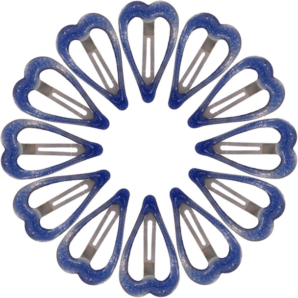 Blaue Haarspangen im Kreis - Foto, Bild