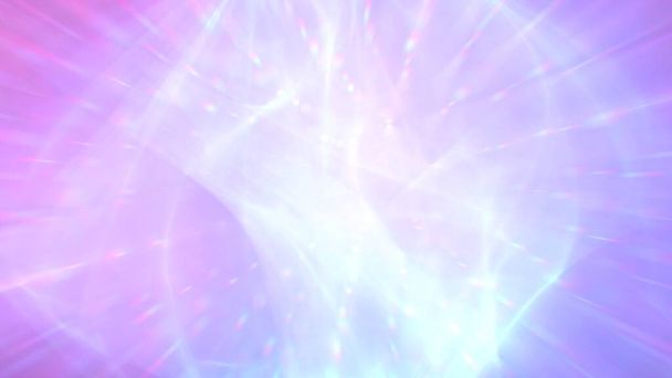 Gradiente brillante de luz púrpura abstracta y fondo de patrón de puntos giratorios blancos. Espacio de copia de ilustración 3D como escaparate de productos y plantilla de telón de fondo gráfico para tecnología de salud y belleza. - Foto, Imagen