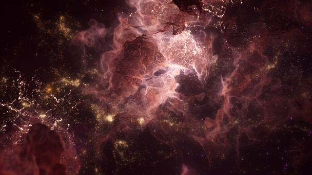 Distant galaxy star cluster in alien deep space. Science fiction concept 3d illustration of mystery interstellar gas nebula and ethereal magic glowing celestial bodies. Astronomy and cosmos wide shot. - Photo, Image