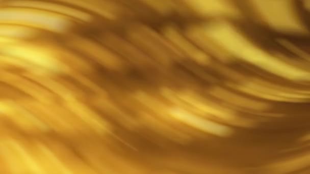 Abstract gouden patroon op een tafelkleed, stralend licht en schaduw, wazige bananen op de achtergrond - Video