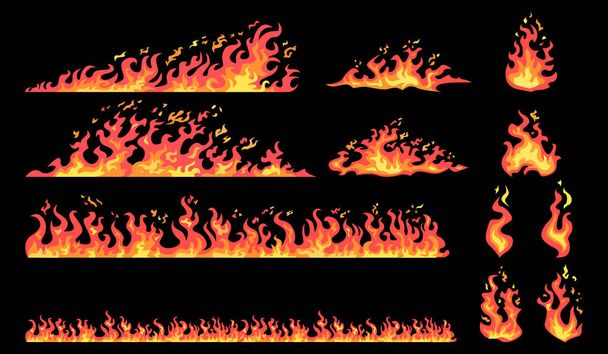 Колекція реалістичного вогню - Вектор, зображення