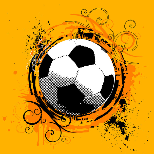 Grunge voetbal - Vector, afbeelding