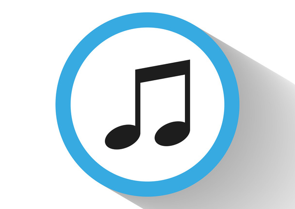 Music note web icon - Vector, imagen