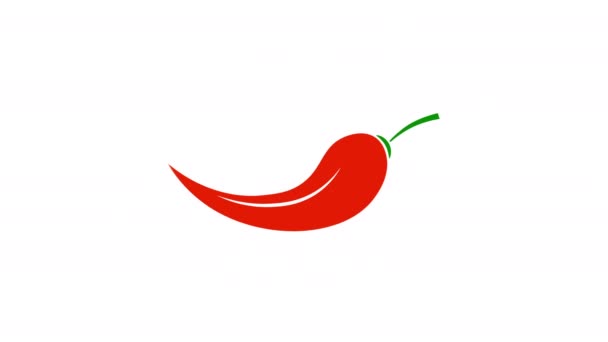 Bela animação ícone pimenta chili - Filmagem, Vídeo