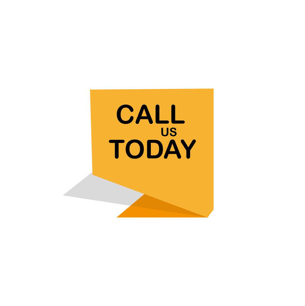call us today sign on white background - Vector, Image