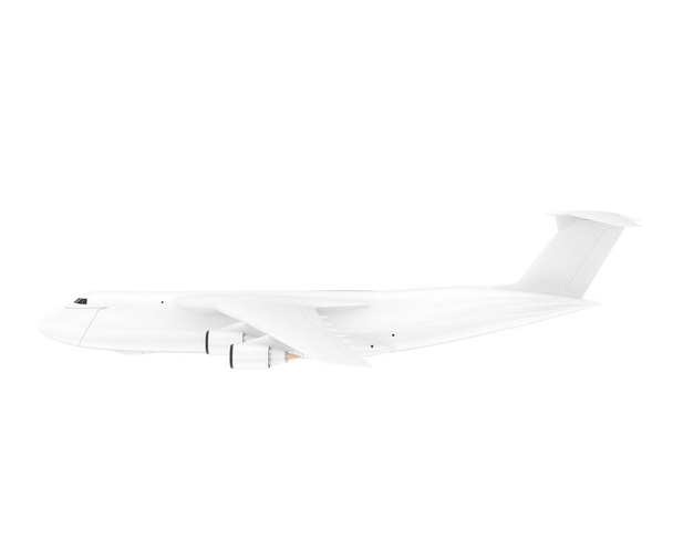 3D-Modell der Flugzeug-C5-Galaxie auf weißem Hintergrund - Foto, Bild