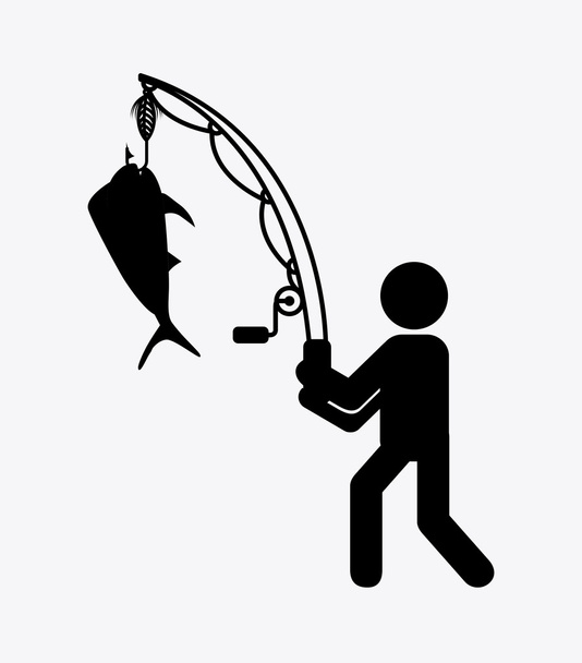 rybářská ikona  - Vektor, obrázek