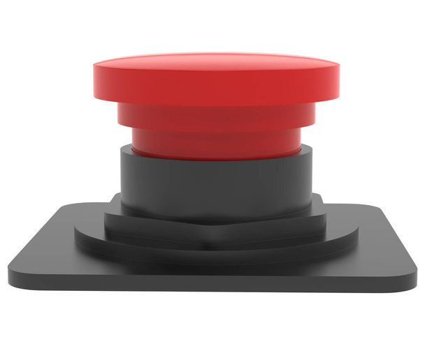 3d weergave illustratie. rode knop  - Foto, afbeelding
