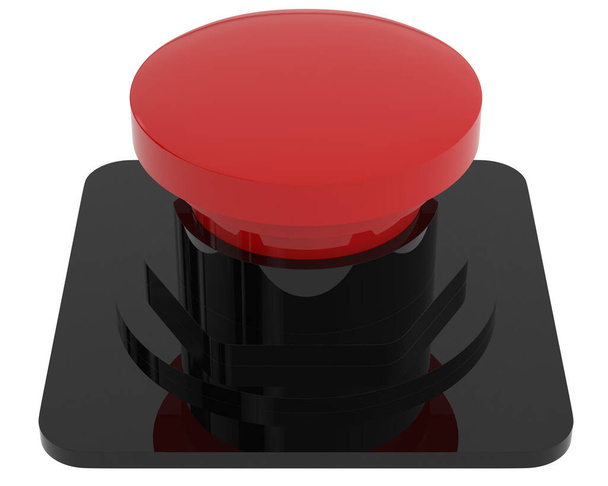 Illustration de rendu 3D. bouton rouge  - Photo, image