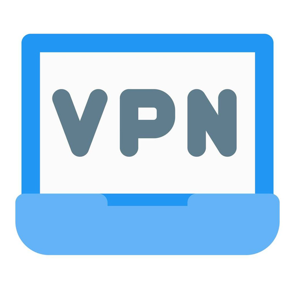 Virtuální privátní síť pro zabezpečení internetu - Vektor, obrázek