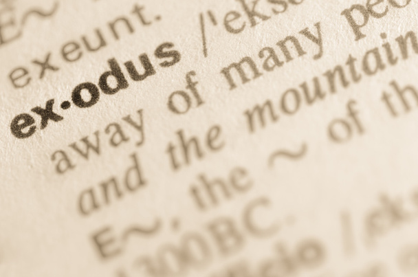Dicionário Definição de palavra exodus
  - Foto, Imagem