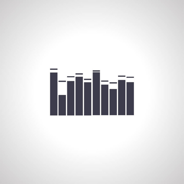 music equalizer icon. Sound, audio wave icon - Vector, Image