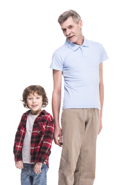 Grandfather and grandson - Фото, зображення