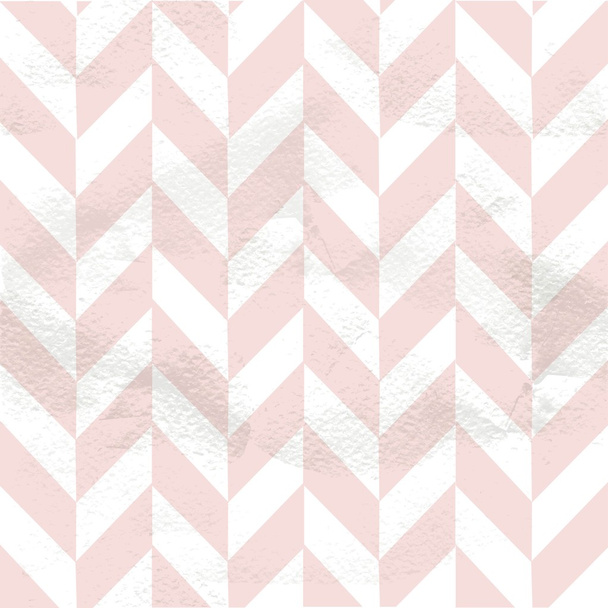 Rózsaszín zökkenőmentes vintage minta a chevron fehér grange papíron - Vektor, kép