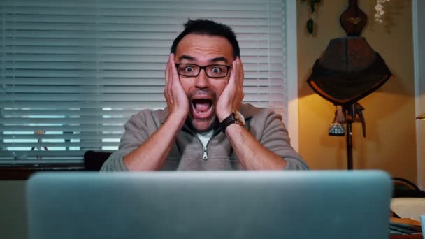 Man Shocked by Internet Website - Footage, Video