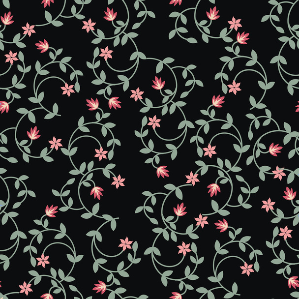  Floral Romantic seamless pattern - ベクター画像
