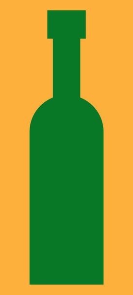 icono de la botella verde para la ilustración del vector de alcohol - Vector, imagen