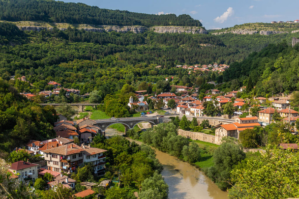 View of Veliko Tarnovo town, Bulgaria - Fotoğraf, Görsel