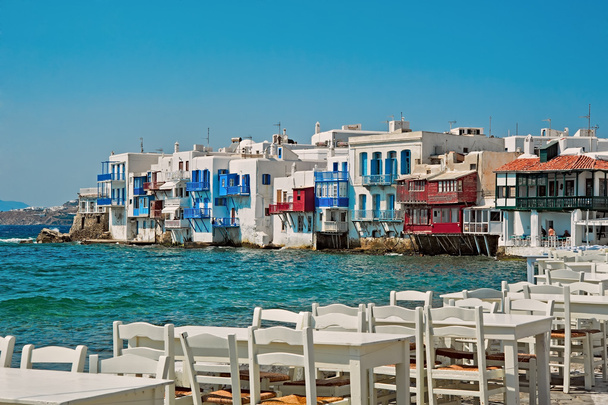 Alefkandra, Pequena Veneza em Mykonos, Grécia
 - Foto, Imagem