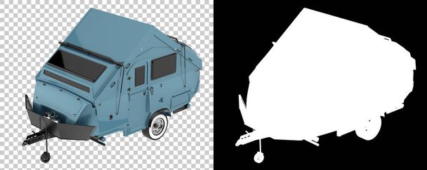 Caravane camping-car isolé sur fond. rendu 3d - illustration - Photo, image