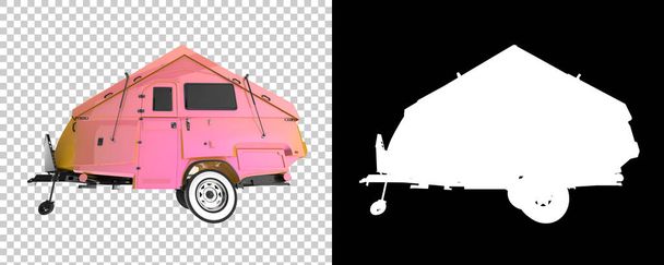 Karavanní karavan izolovaný na pozadí. 3D vykreslování - ilustrace - Fotografie, Obrázek