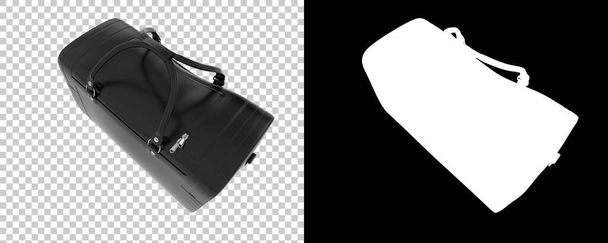 Duffle Bag auf transparentem und schwarzem Hintergrund - Foto, Bild