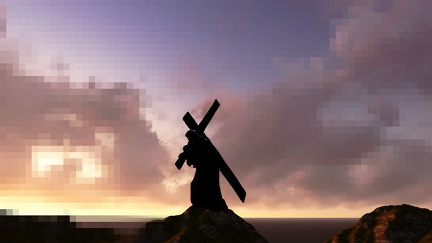 Christus die het kruis draagt - Foto, afbeelding