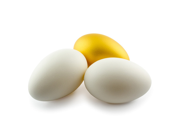 Beyaz arkaplanda izole yumurtalar - Fotoğraf, Görsel