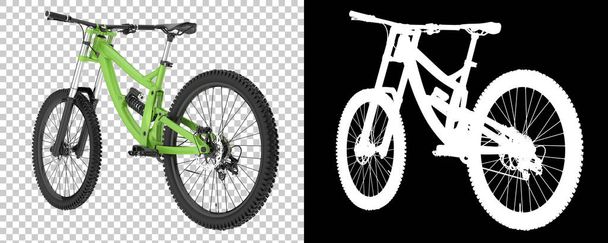 Mountain bicycle isolated on white background. 3d rendering, illustration - Photo, Image