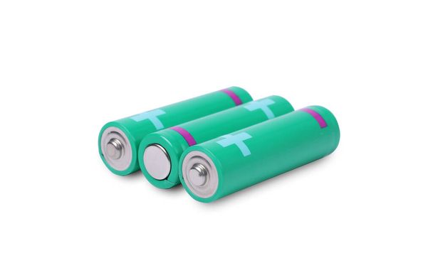 New AA size batteries isolated on white - Фото, изображение