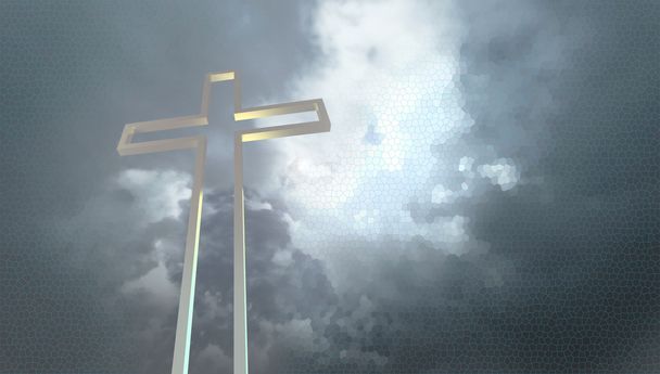 witte christelijke kruis - Foto, afbeelding