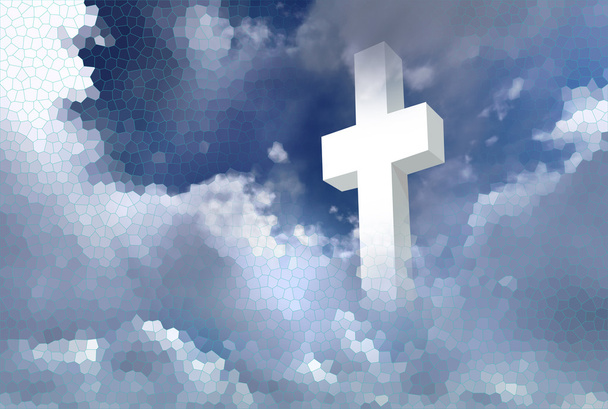 witte christelijke kruis - Foto, afbeelding