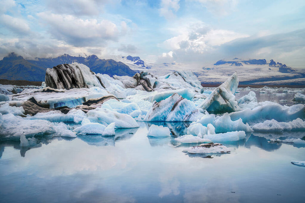 Jokulsarlon in Iceland. Glacier in ocean - Photo, Image
