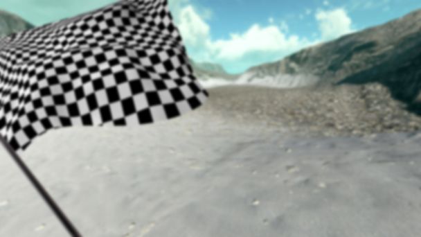 Large Checkered Flag made in 3d software  - Фото, изображение