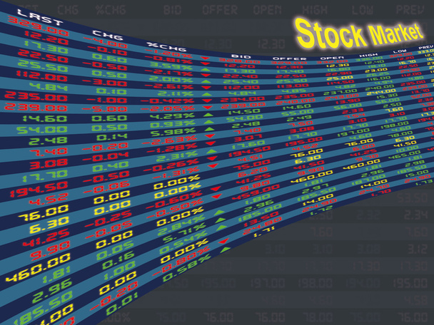 A Display Panel of Daily Stock Market - Photo, Image
