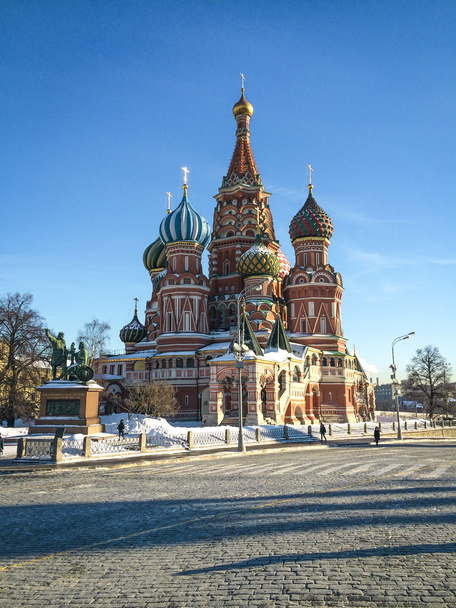 Svatého Vasila Blaženého na Rudém náměstí v Moskvě - Fotografie, Obrázek