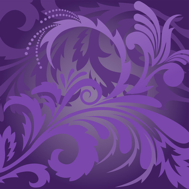 Violet floral background - Vector, afbeelding