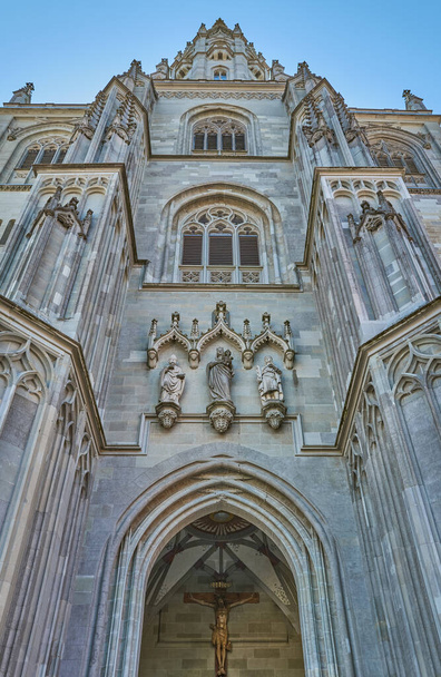 Constance, Germany, upward view of the facade of the Cathedral of Our Lady - Foto, Bild