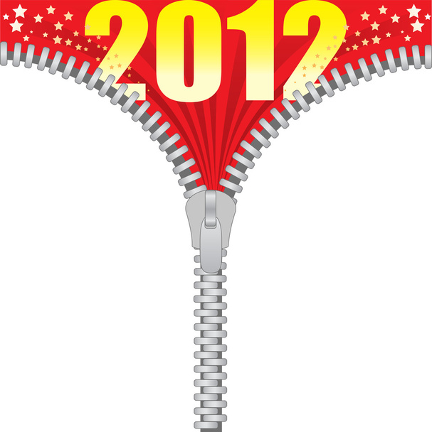 beyaz-kırmızı arka plan ile 2012 - Vektör, Görsel