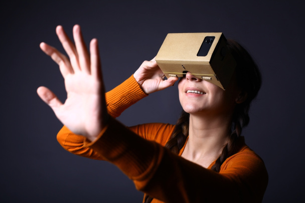 Cardboard virtual reality - Photo, Image