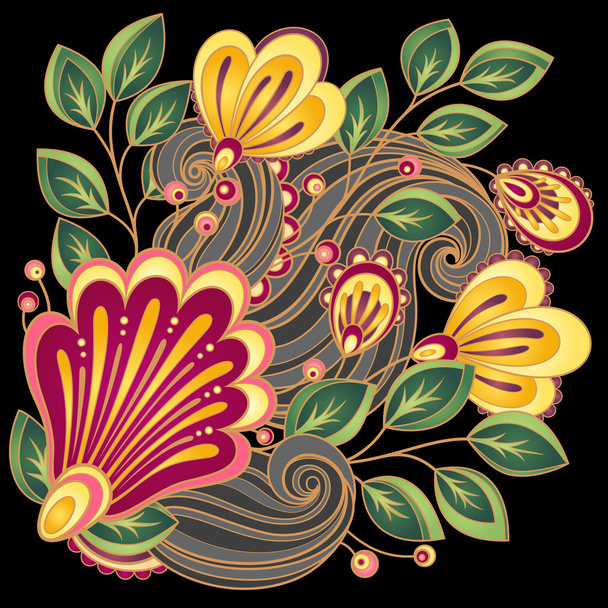 Colorful  Floral Background - Vektor, kép